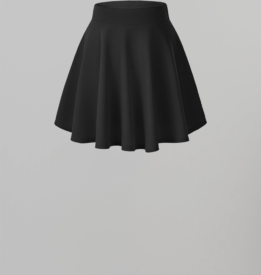 Urban CoCo Women's Basic Versatile Stretchy Flared Casual Mini Skater Skirt